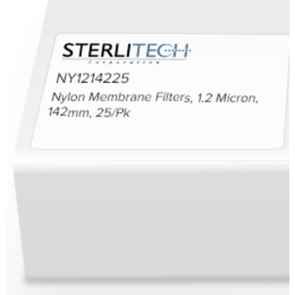 Nylon Membrane Filters, 1.2 Micron, 142mm, PK25, Sterlitech, Mfr#: NY1214225